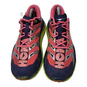 Hoka One One Womens Speedgoat Trail Running Shoes Red Yellow 1009681 Lace Up 8M